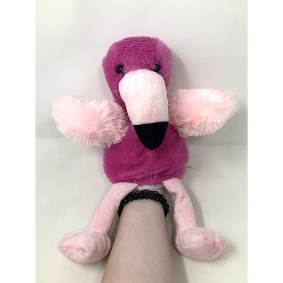 Lot of 4 Soft Hand Puppets Fish Toucan Penguin Dinosaur - Dream & Manhattan Toys - Picture 2 of 16